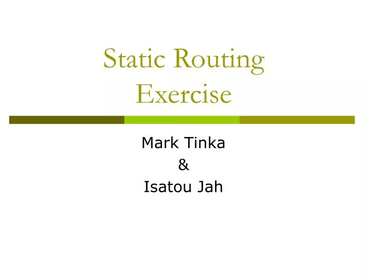 static routing exercise