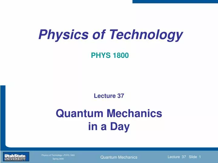 physics of technology phys 1800