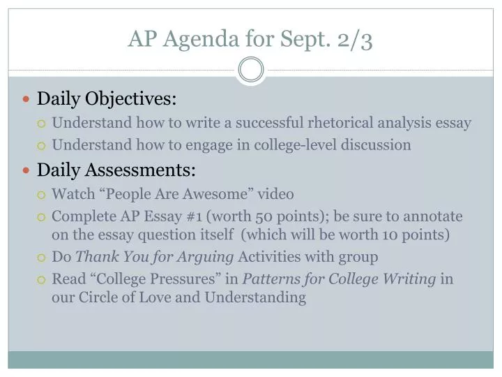ap agenda for sept 2 3