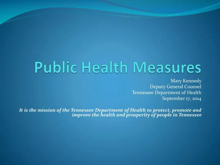 public health measures