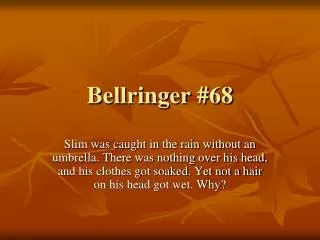 Bellringer #68