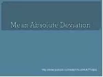 Mean Absolute Deviation - slide 1