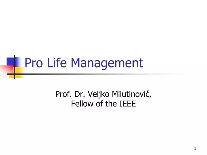pro life management