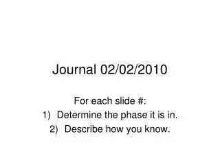 Journal 02/02/2010
