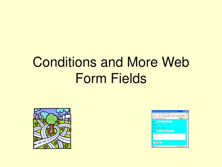 conditions and more web form fields