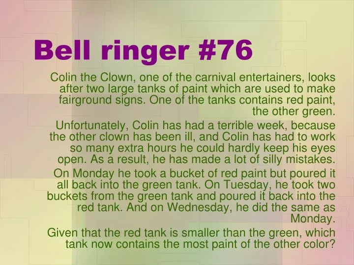 bell ringer 76