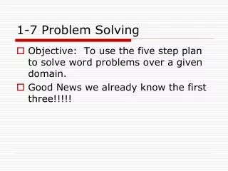 1-7 Problem Solving