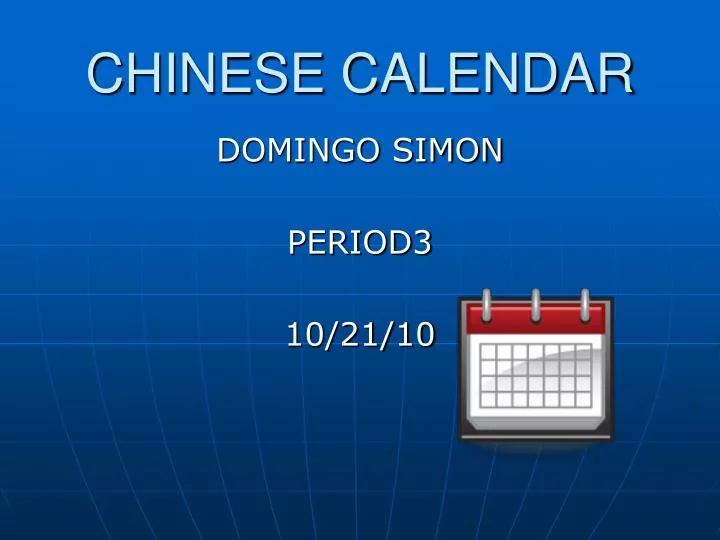 chinese calendar