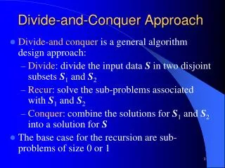 divide and conquer approach