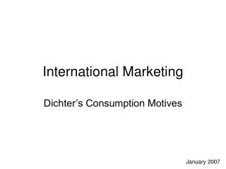 International Marketing