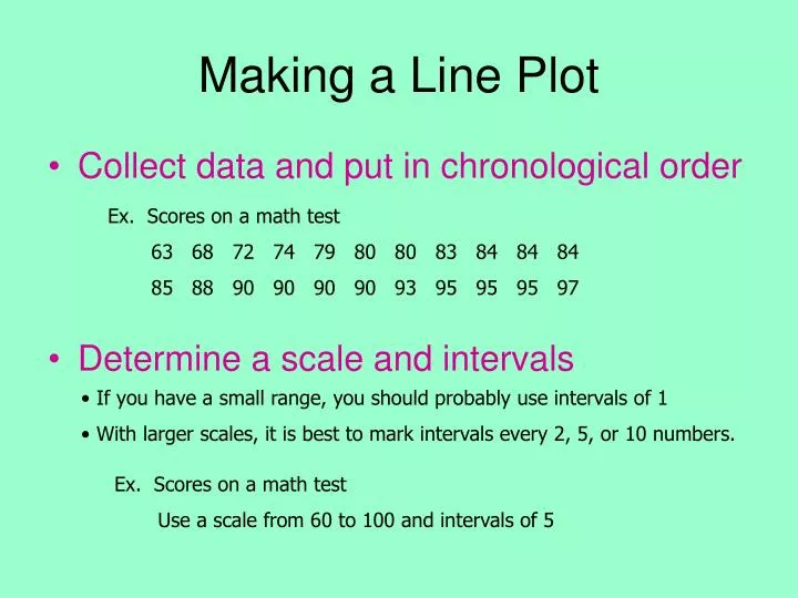 making a line plot