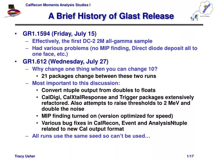 a brief history of glast release
