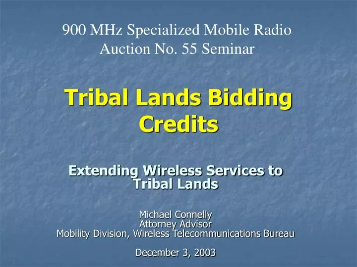 tribal lands bidding credits