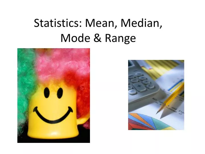statistics mean median mode range