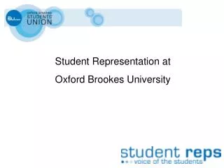 Student Representation at Oxford Brookes University