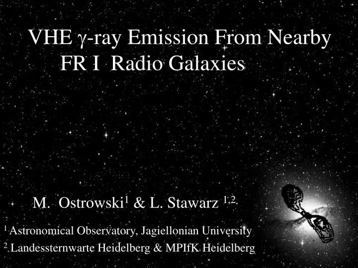 vhe g ray emission from nearby fr i radio galaxies