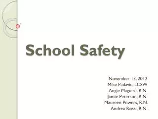 school safety