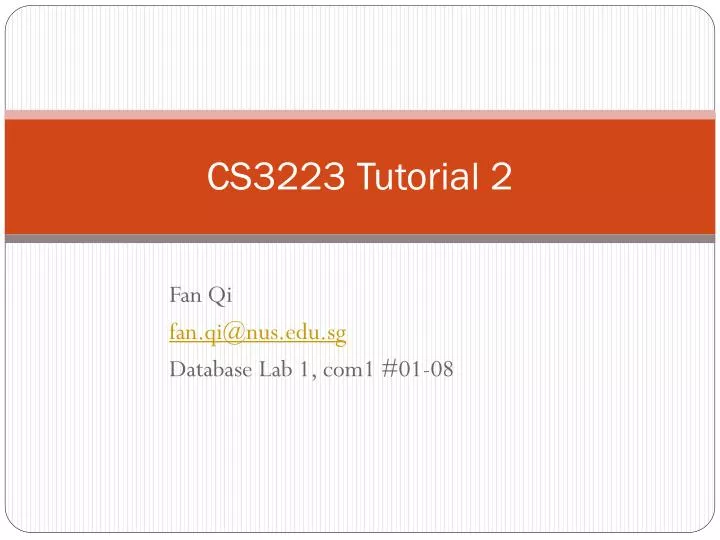 cs3223 tutorial 2
