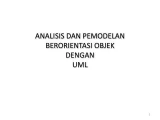 analisis dan pemodelan berorientasi objek dengan uml