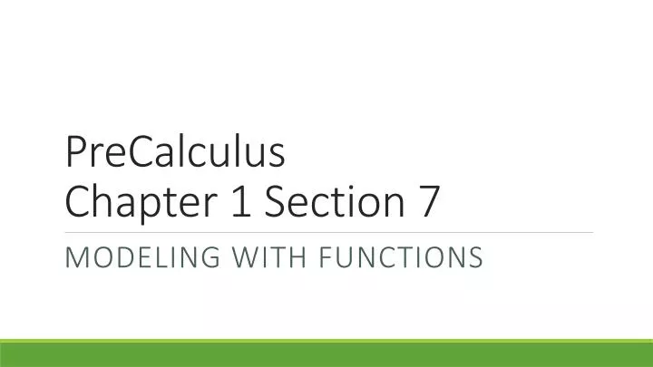 precalculus chapter 1 section 7
