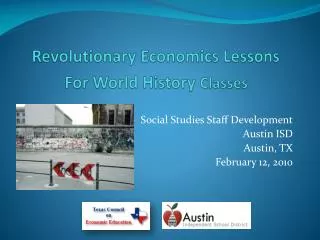 Revolutionary Economics Lessons For World History Classes