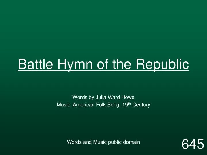 battle hymn of the republic