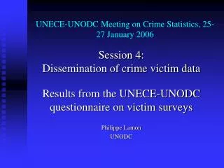UNECE-UNODC Meeting on Crime Statistics, 25-27 January 2006