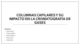columnas capilares y su impacto en la cromatograf a de gases