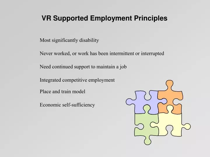 vr supported employment principles