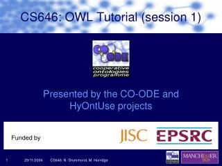 CS646: OWL Tutorial (session 1)
