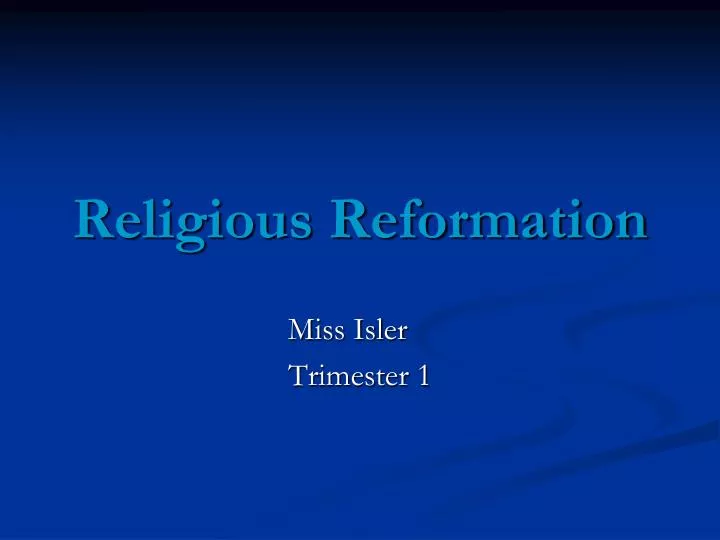 religious reformation