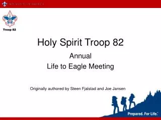 Holy Spirit Troop 82