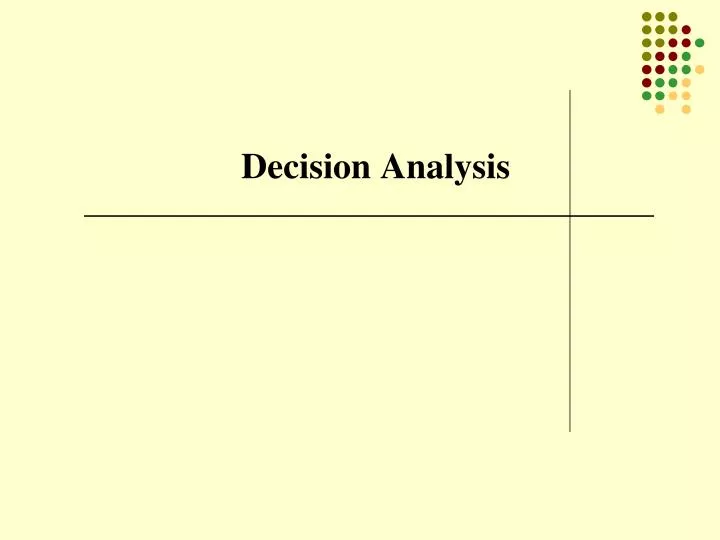 decision analysis