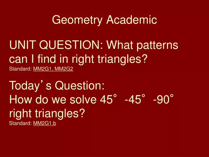 geometry academic
