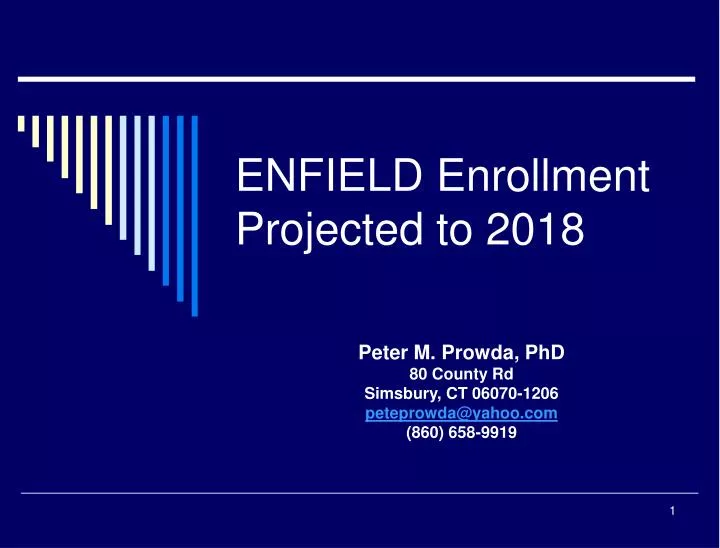 enfield enrollment projected to 2018