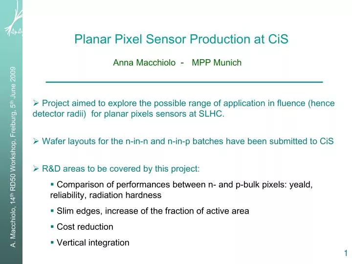 planar pixel sensor production at cis