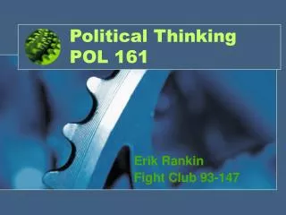 Political Thinking POL 161