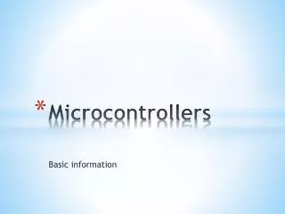 Microcontrollers