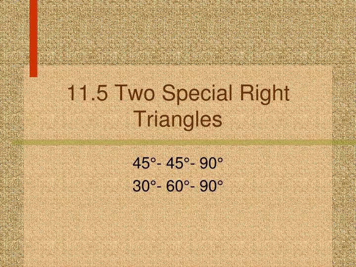 11 5 two special right triangles