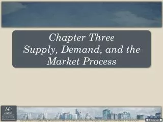 Chapter Three Supply, Demand, and the Market Process