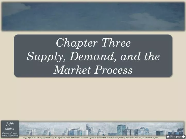 chapter three supply demand and the market process