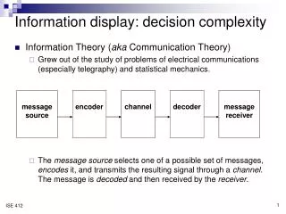 Information display: decision complexity