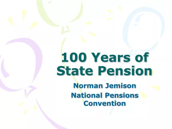 100 years of state pension