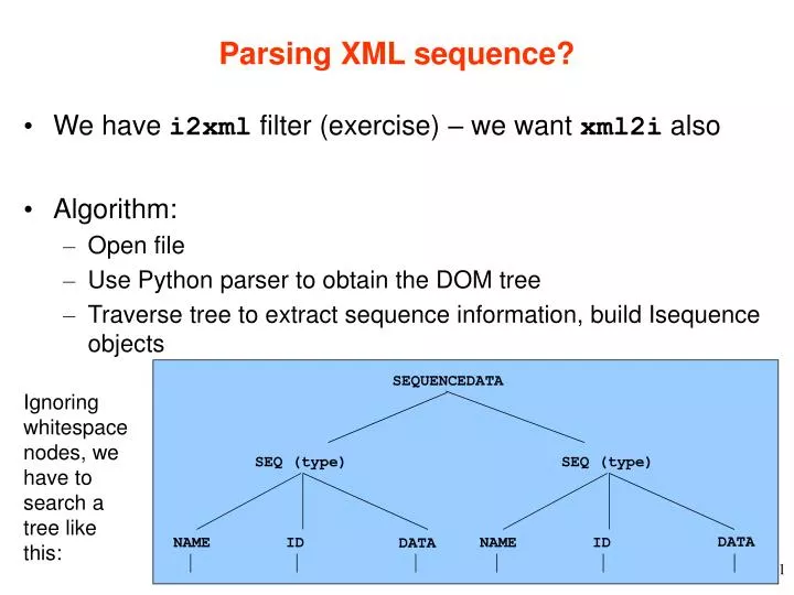 parsing xml sequence