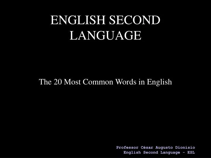 english second language