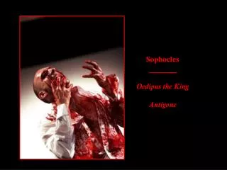 Sophocles Oedipus the King Antigone