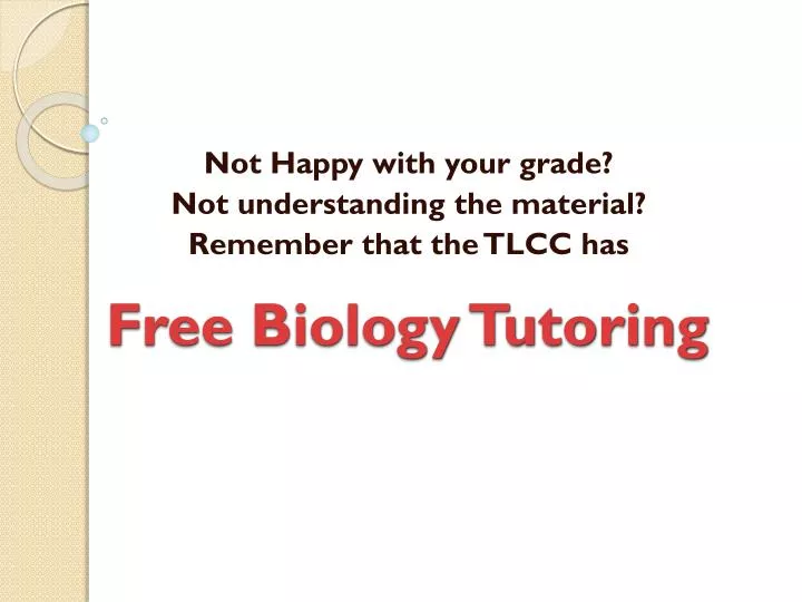 free biology tutoring