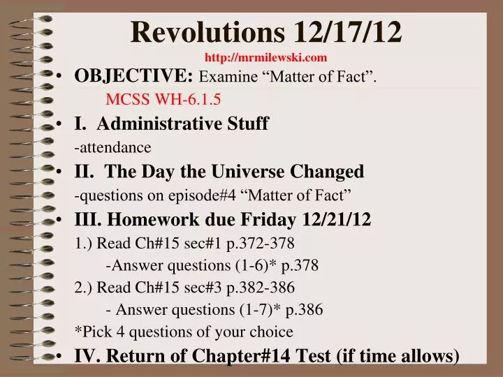 revolutions 12 17 12 http mrmilewski com