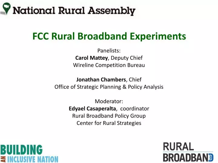 fcc rural broadband experiments