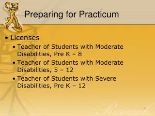 Preparing for Practicum